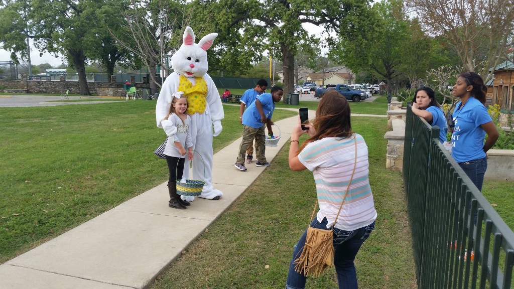 The Easter Bunny was on site for pictures!