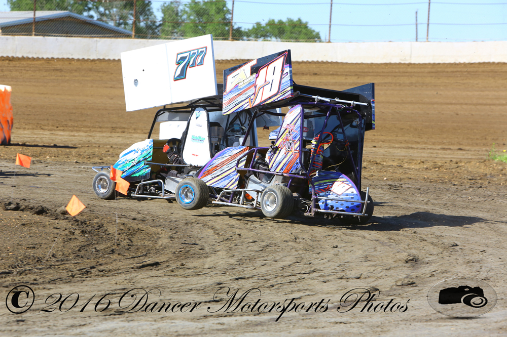 Go Cart lifting the lft front!