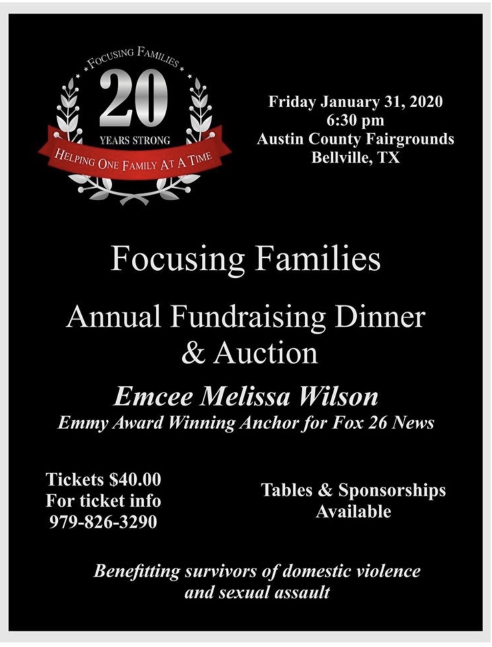 Focusing Families Annual Fundraising Dinner Auction Ktex 106 1