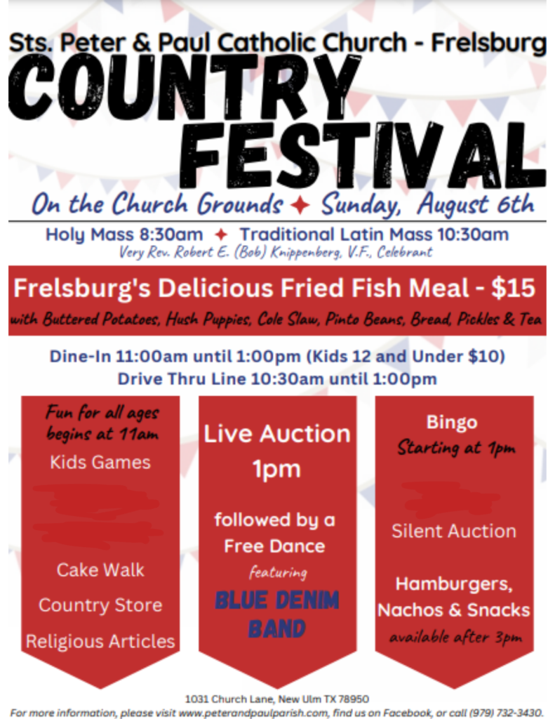Sts. Peter & Paul Church (Frelsburg) Country Festival KTEX 106.1