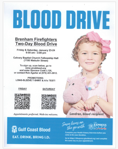 blood drive jan 23-24
