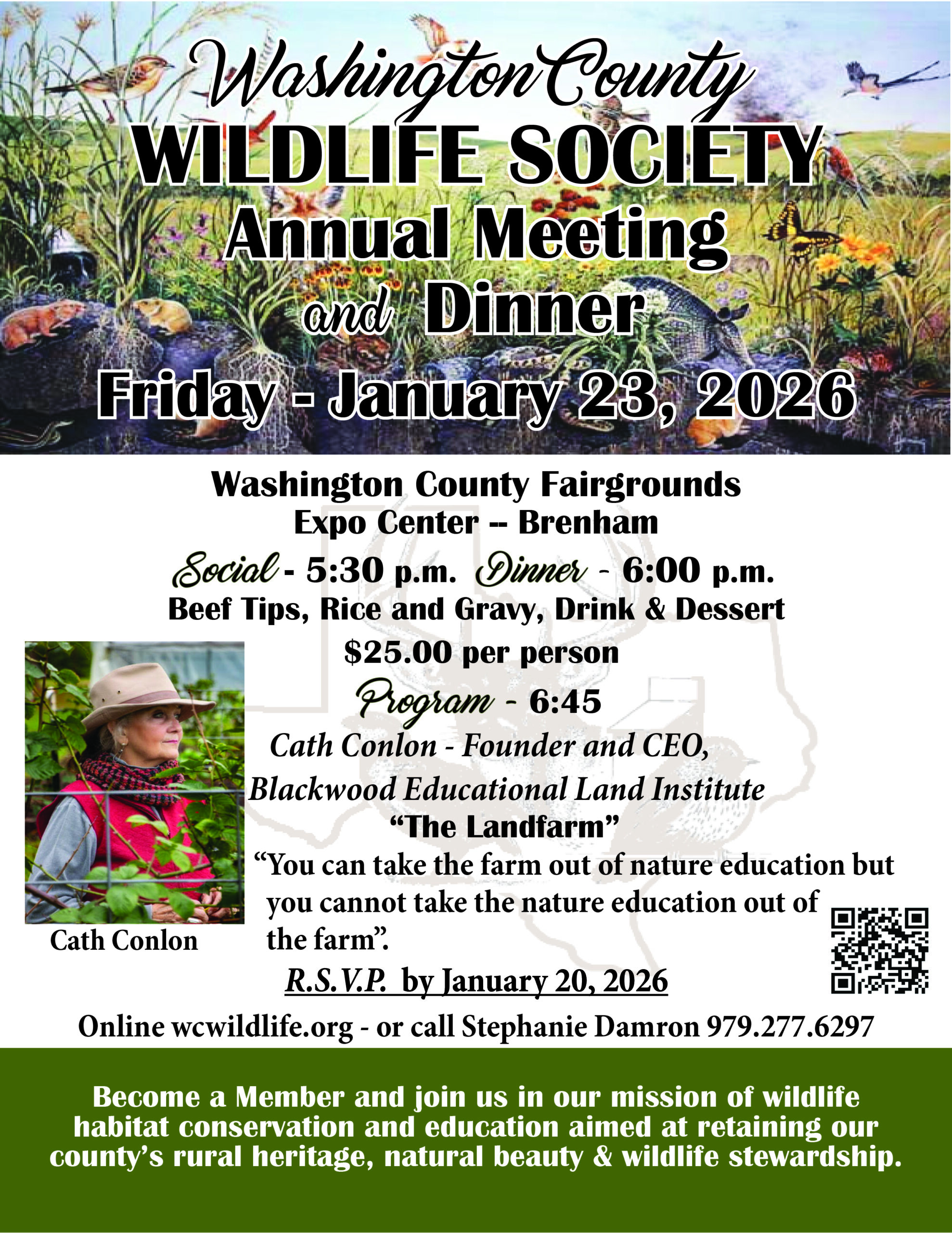 wildlife society ann mtg jan 23